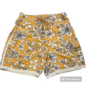 Driving Force Swim Board Shorts Tropical Print Large